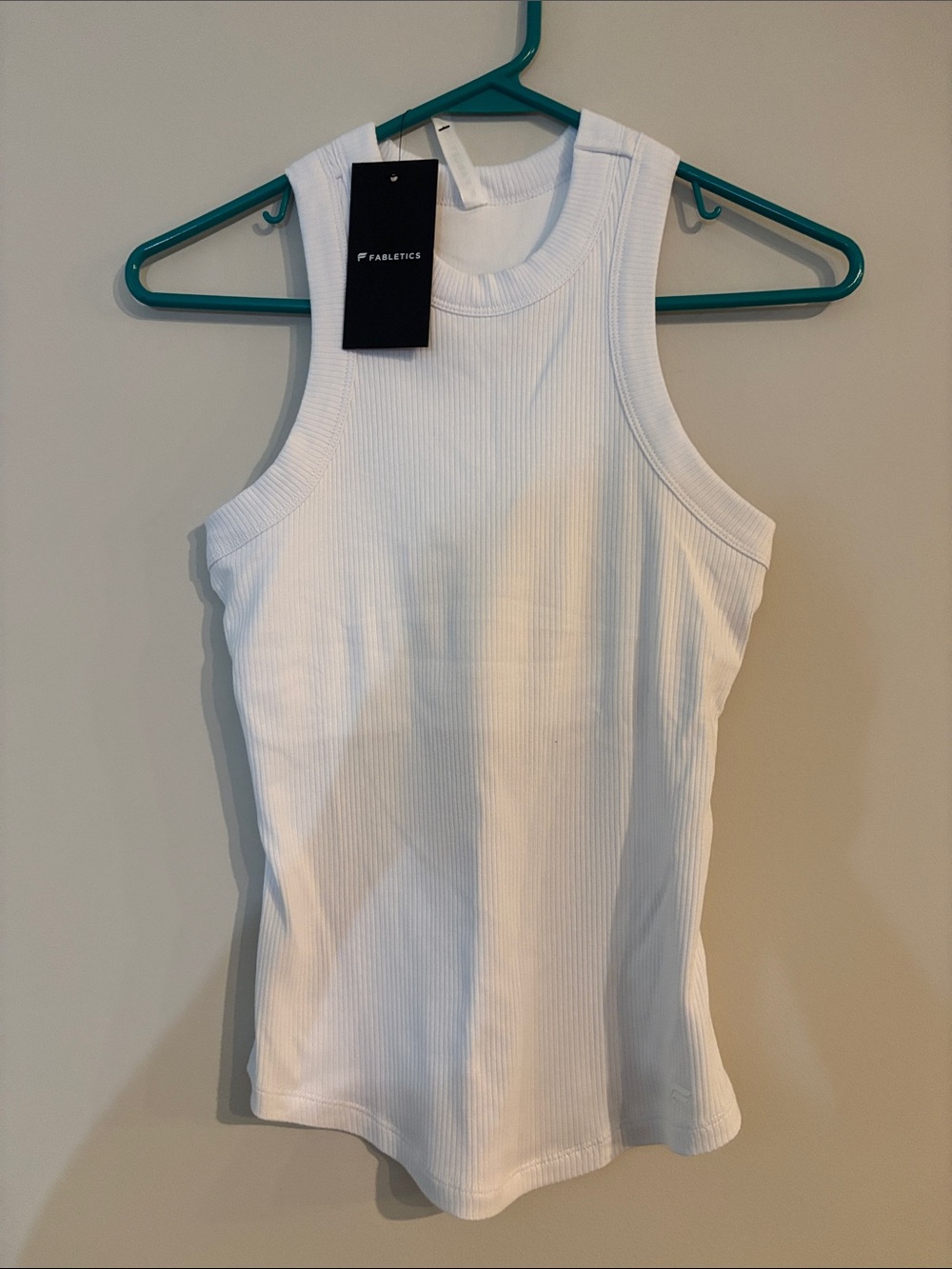 Fabletics White Ribbed Muscle Tank